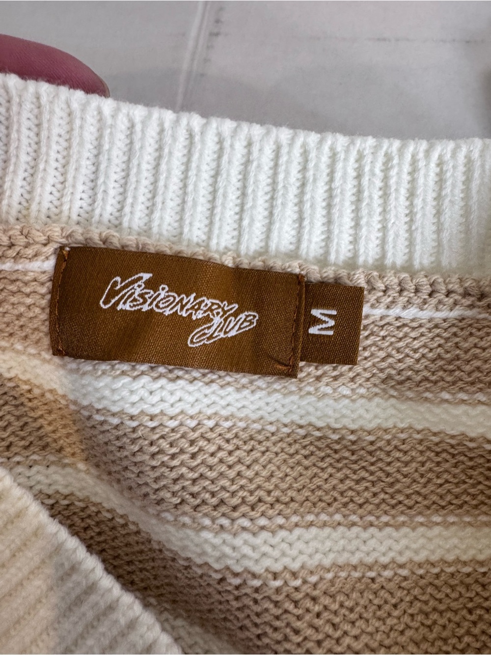 Visionary Club Oversized Knit Crewneck Size M Streetwear Sweater - Picture 10 of 10